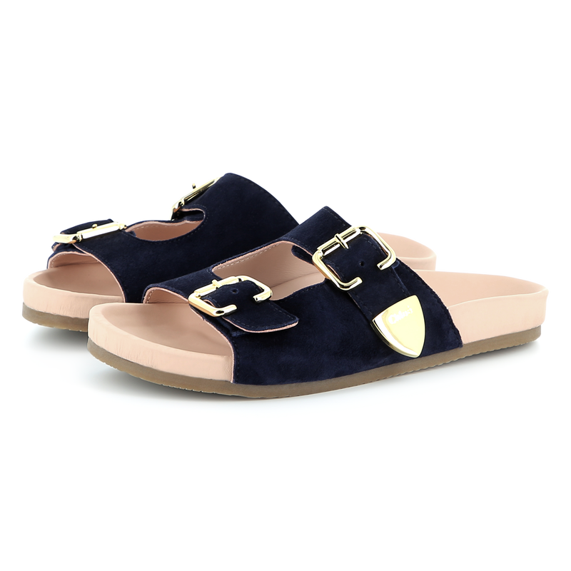 Ciabatte in pelle con fibbie CHLOE 
                    BAMBINA