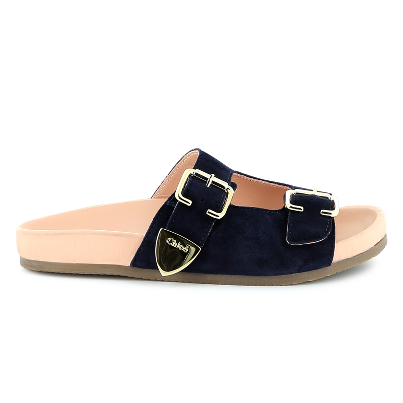 Ciabatte in pelle con fibbie CHLOE 
                    BAMBINA