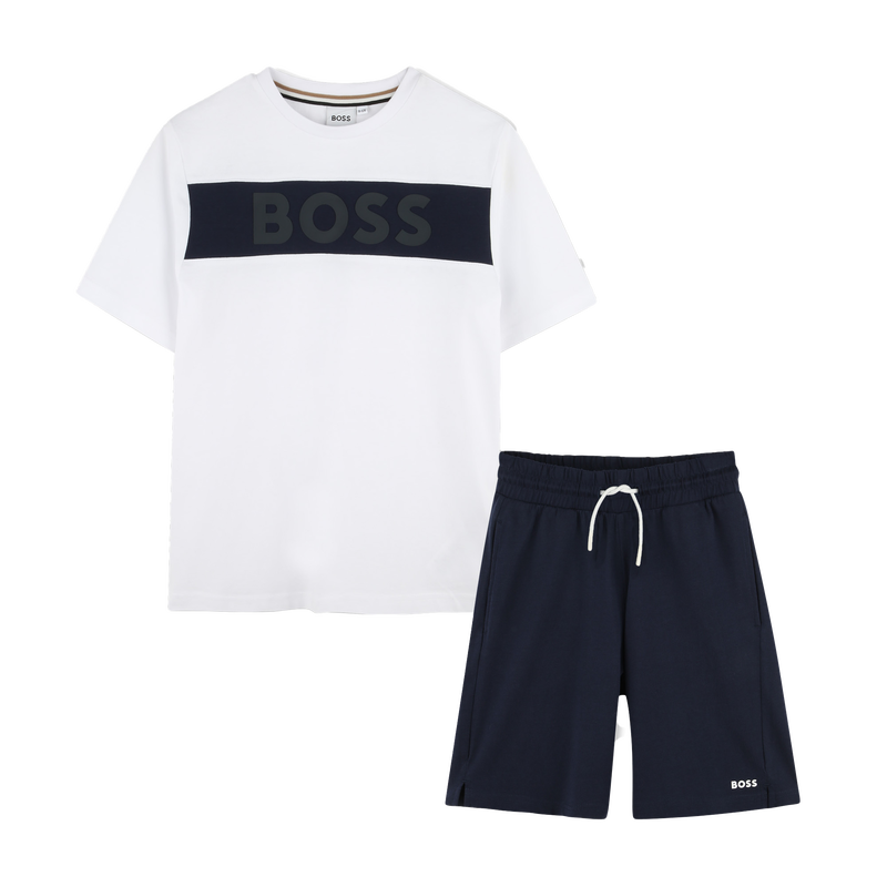 T-shirt e shorts in cotone BOSS 
                    RAGAZZO