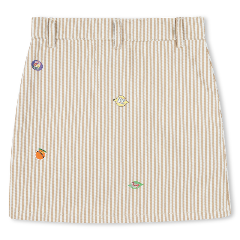 Gonna in cotone con badge KENZO KIDS 
                    BAMBINA