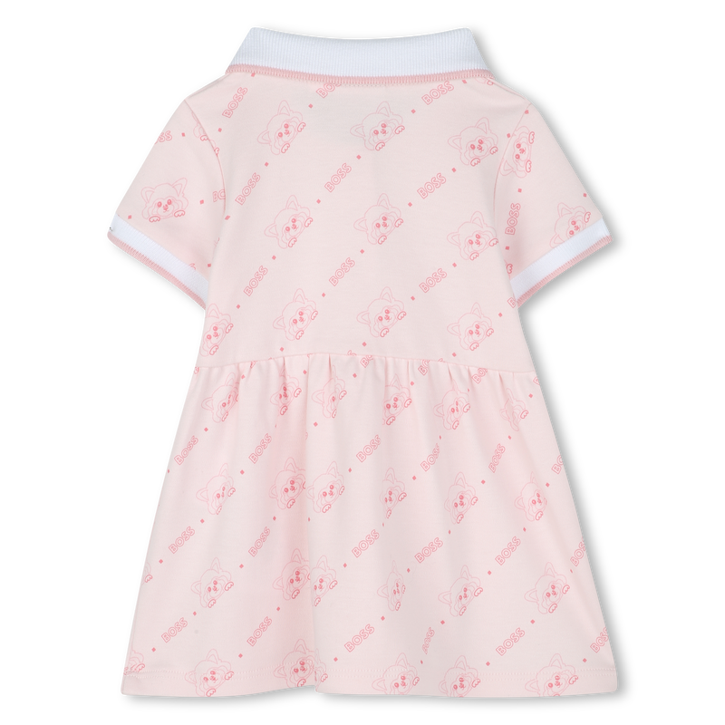 Abito stampato con collo polo BOSS 
                    BAMBINA
