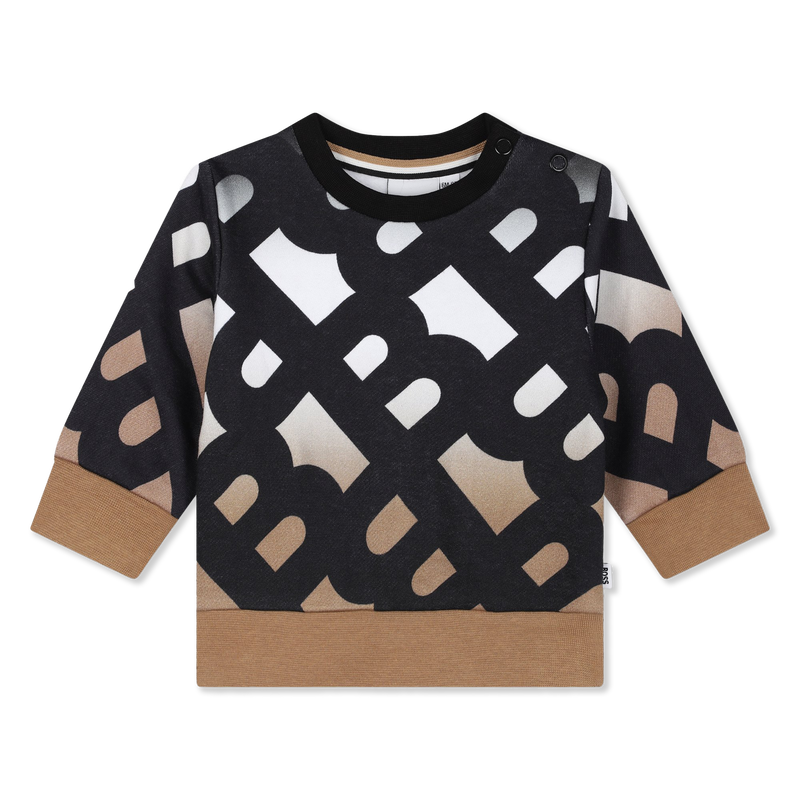 Felpa con stampa tricolore BOSS 
                    RAGAZZO