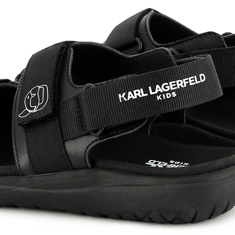 Sandali in pelle a strappi KARL LAGERFELD KIDS 
                    RAGAZZO
